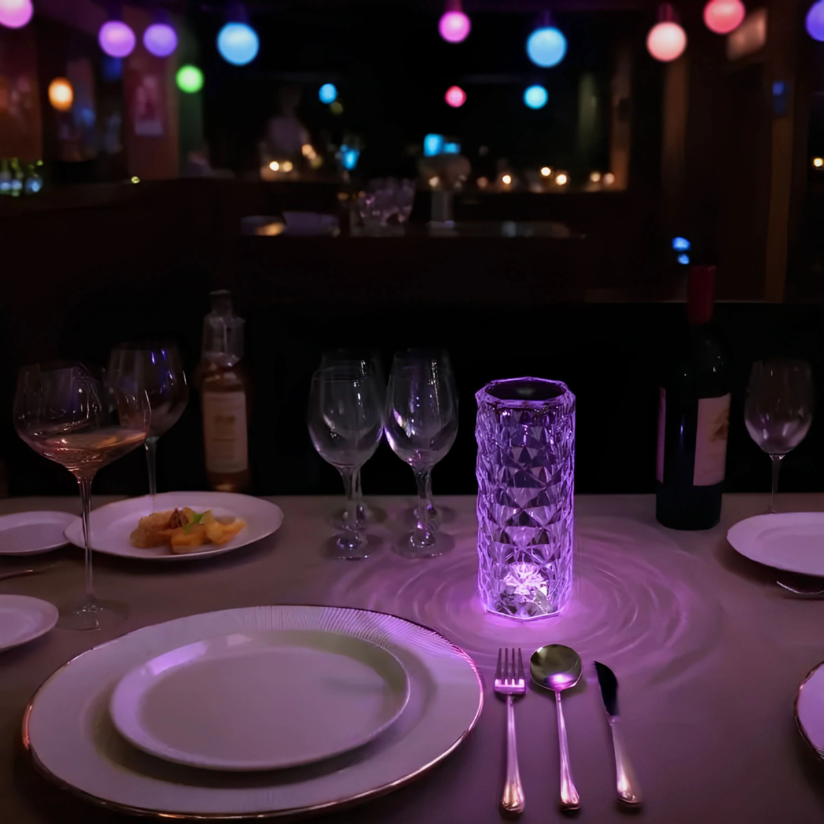 Sparkling Crystal Pattern Touch Lamp