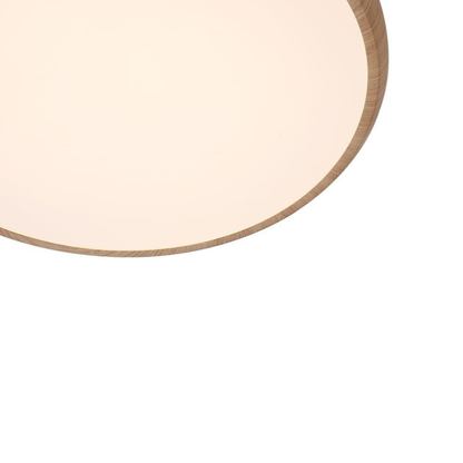 Flush Mount LED Ceiling Light with Wood-Inspired Acrylic Frame - Scandinavian Style