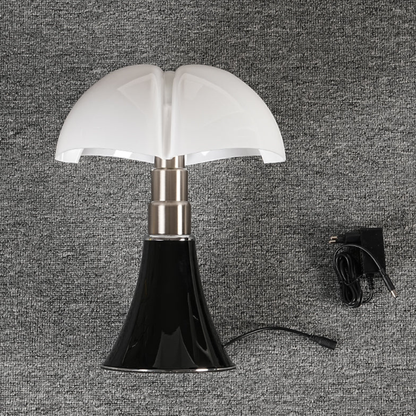 Mushroom Table Lamp with Four Lobe Shade - Mid Century Modern Style