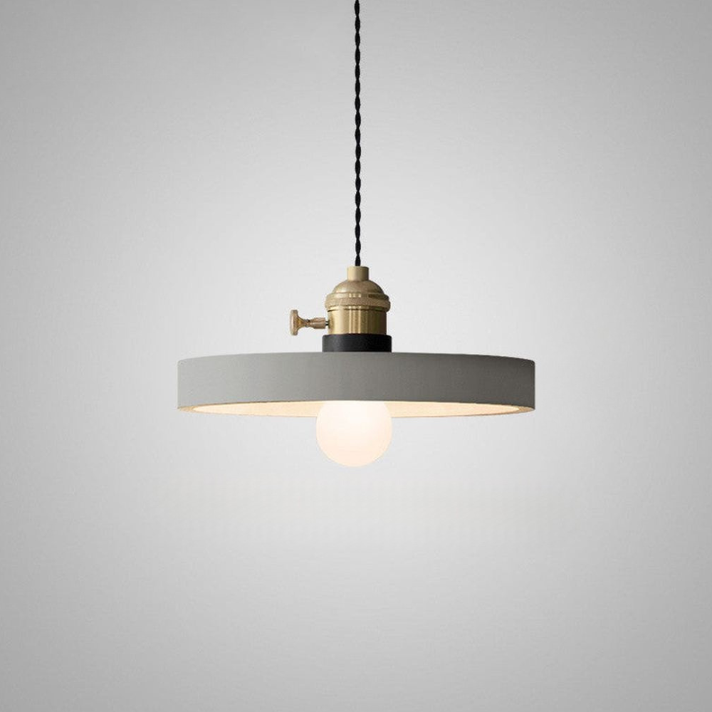 Modern Concrete Geometric Pendant Light - Industrial Cement Silhouette Hanging Lamp