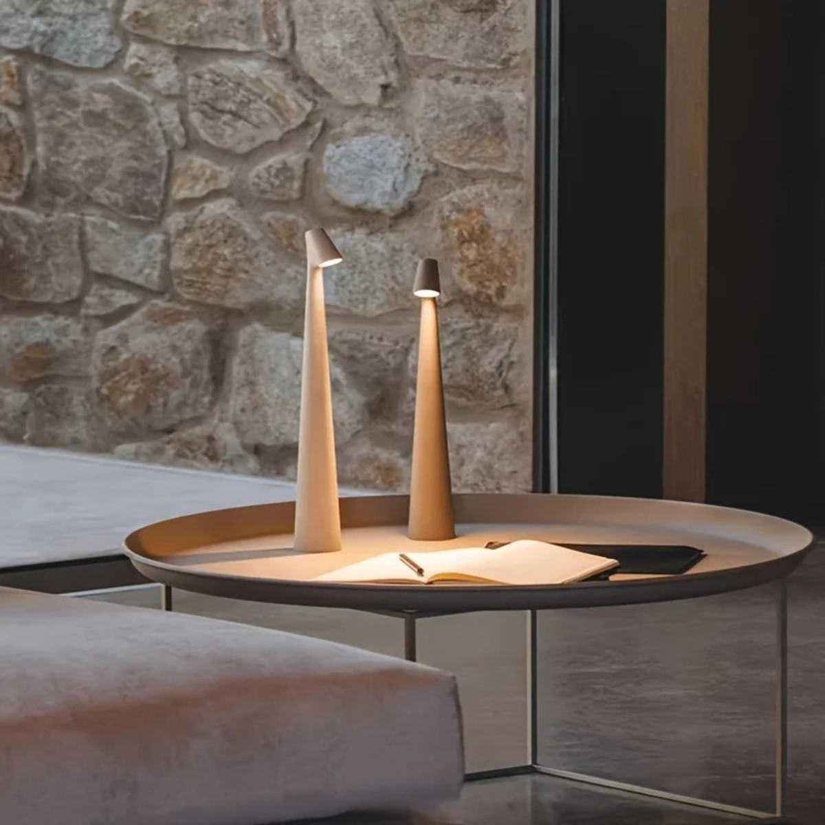 Modern Minimalist Nordic Cone Table Lamp - Tapered LED Desk Nightlight