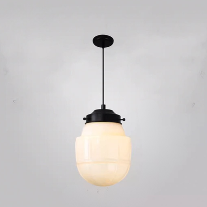 Architectural Frosted Glass Pendant Series — Minimalist Matte White Sconce