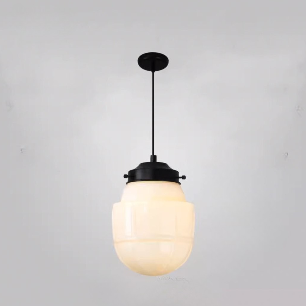 Architectural Frosted Glass Pendant Series — Minimalist Matte White Sconce
