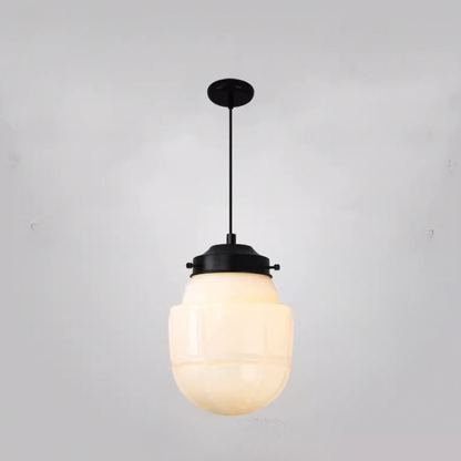 Architectural Frosted Glass Pendant Series — Minimalist Matte White Sconce
