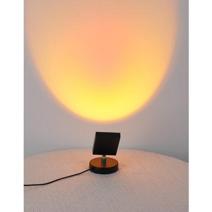 Modern Sunset Projector Lamp - Architectural Halo Mood Light for Photography