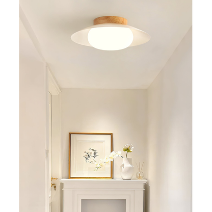 Low-Profile Acrylic Disk Ceiling Lamp - Architectural Cream LED Sconce