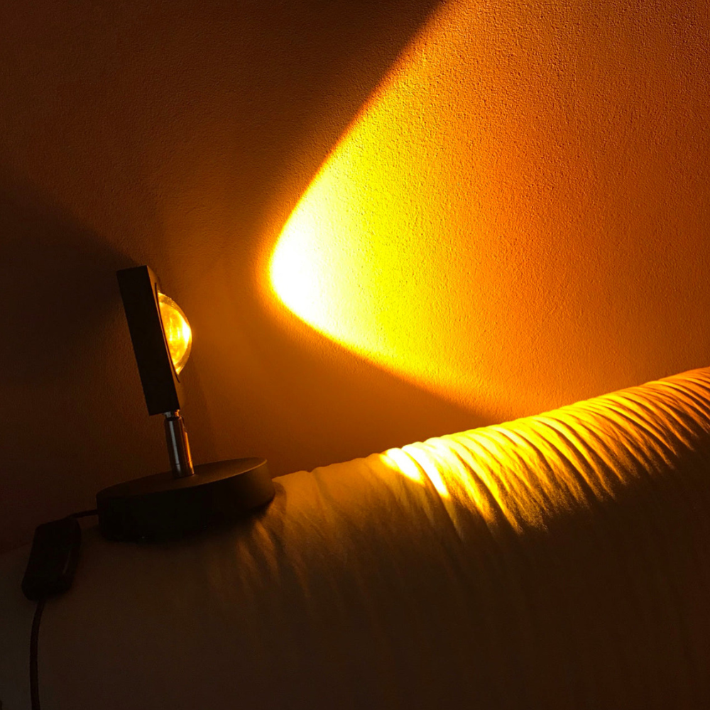Modern Sunset Projector Lamp - Architectural Halo Mood Light for Photography
