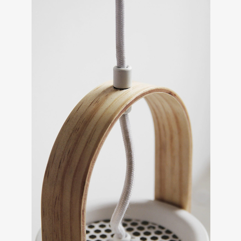 Modern Wood-Toned Handle Pendant Light - Nordic Tapered Pendant Lights