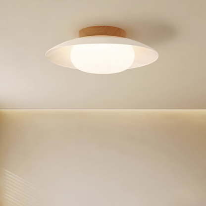 Low-Profile Acrylic Disk Ceiling Lamp - Architectural Cream LED Sconce