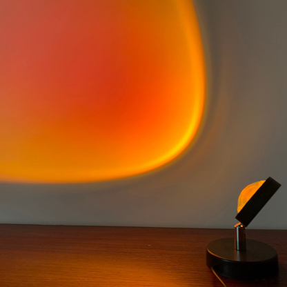 Modern Sunset Projector Lamp - Architectural Halo Mood Light for Photography