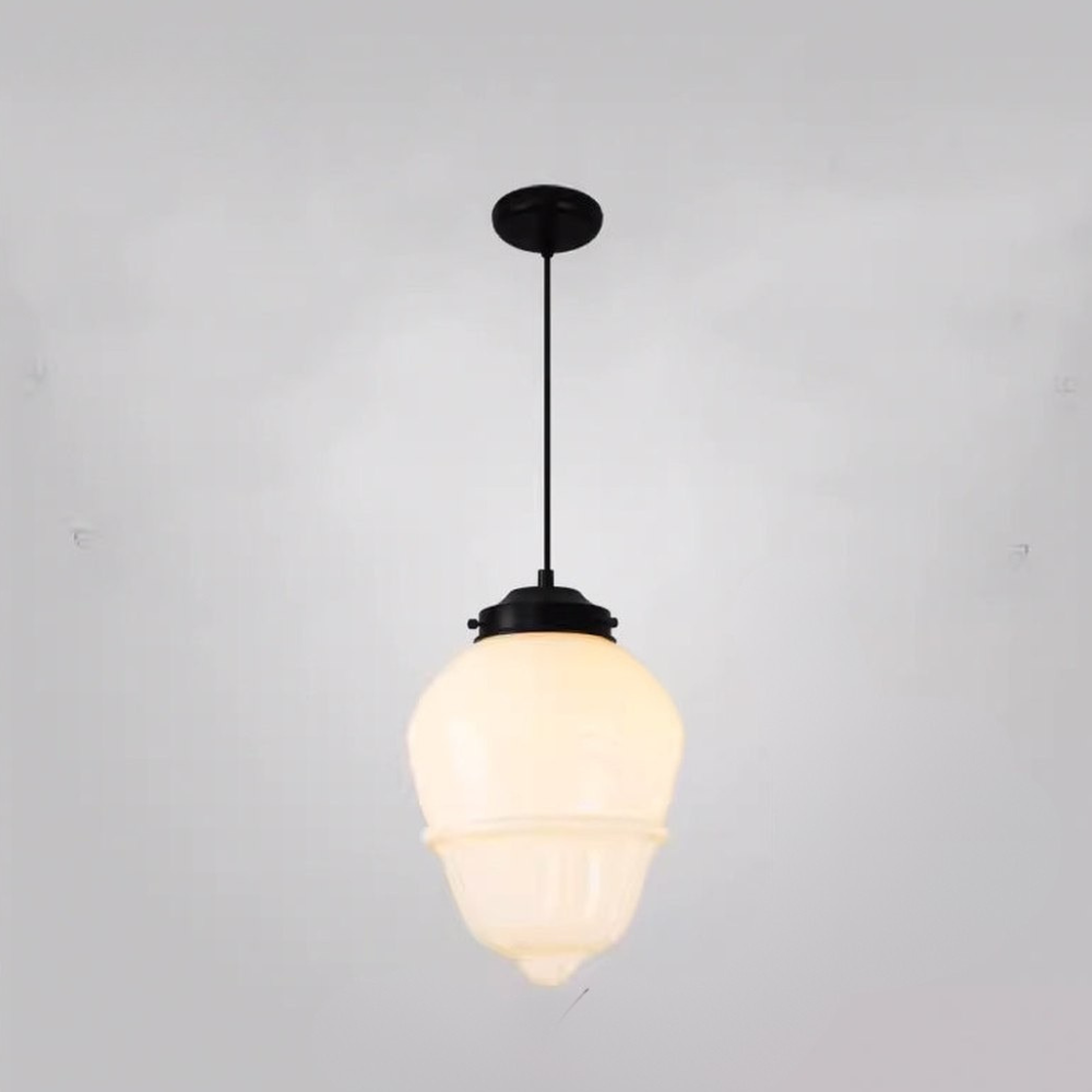 Architectural Frosted Glass Pendant Series — Minimalist Matte White Sconce