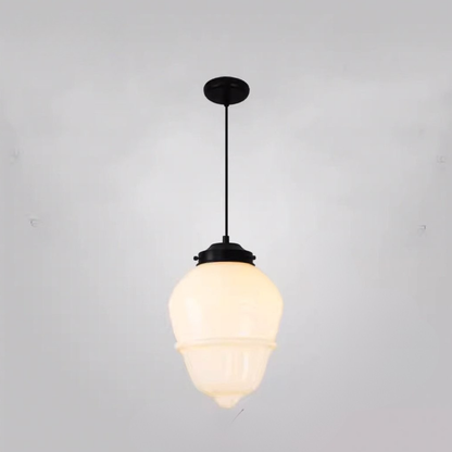 Architectural Frosted Glass Pendant Series — Minimalist Matte White Sconce