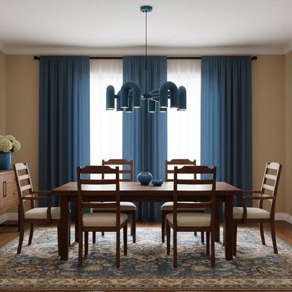 Modern U-Shaped Modular Chandelier - Sculptural Arch Tubular Pendant Light