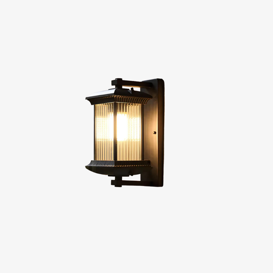 Entryway Light Fixtures for Porch and Patio - Tiered Glass Wall Light