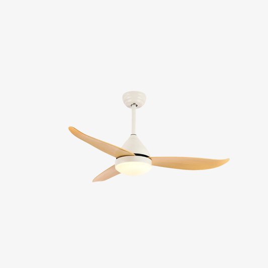 Ceiling Fan with Light and 3 Aerodynamic ABS Blades - Mid Century Modern