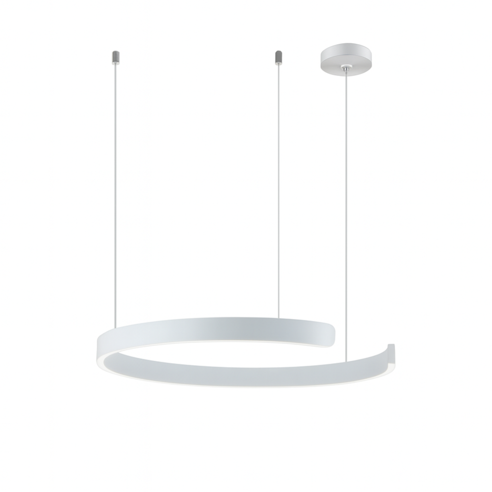 LED Ceiling Fixture with Adjustable Cable - Contemporary Ring Design