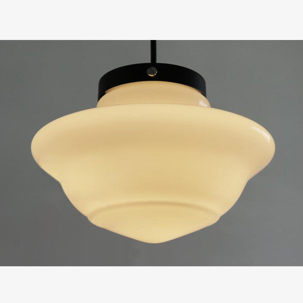 Architectural Frosted Glass Pendant Series — Minimalist Matte White Sconce