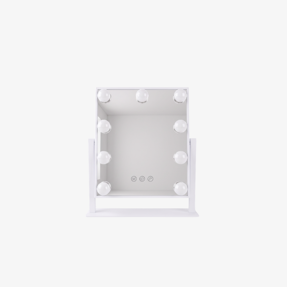 Hollywood style vanity mirror with 9 LED Bulbs and Metal Frame - Modern