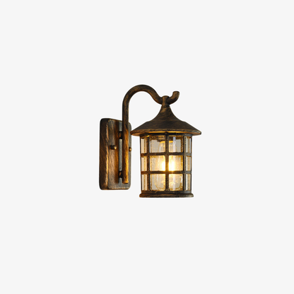 Led porch lantern with Classic European Silhouette and Black or Bronze Finish - Contemporary Sconce