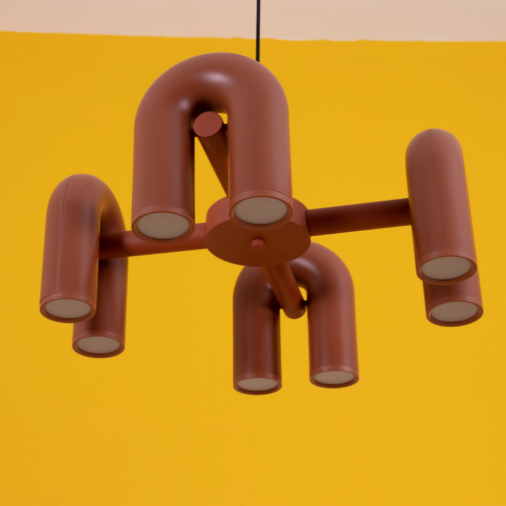 Modern U-Shaped Modular Chandelier - Sculptural Arch Tubular Pendant Light