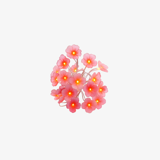 Battery Powered Fairy Lights Flower Design with USB Option and Flexible Wire - 20 or 30 LEDs