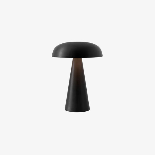 Mushroom Table Lamp with Metal Dome Shade - Modern Mid Century