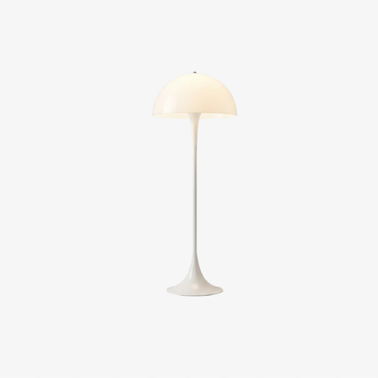 Modern Floor Lamp with Dome Shade and Trumpet Base - Scandinavian Style