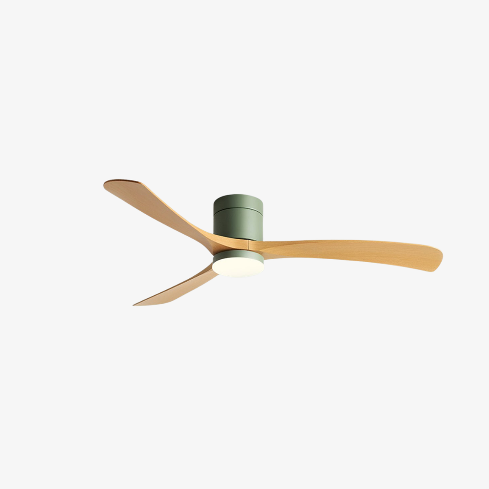 LED Ceiling Fan with Low Profile Design and Reversible DC Motor - Nordic Style