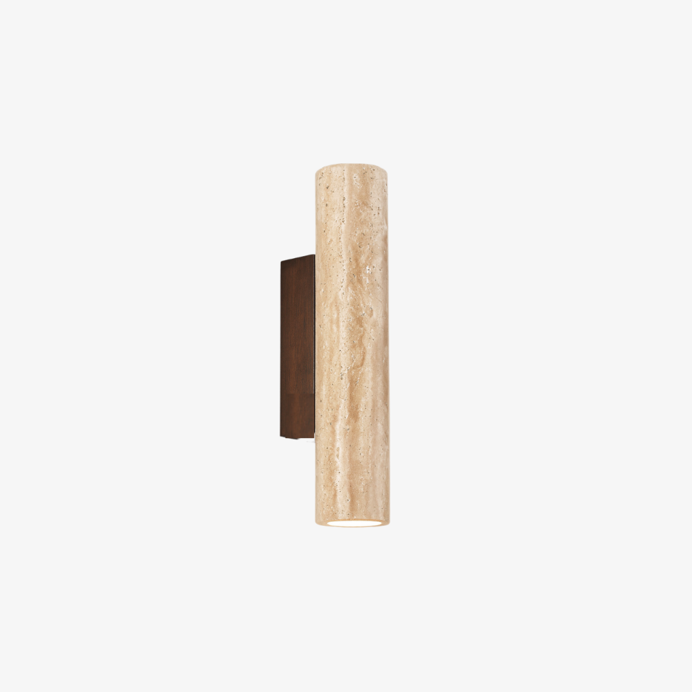 Modern Travertine Stone Wall Sconce - Wabi-Sabi Dual-Directional Wall Light