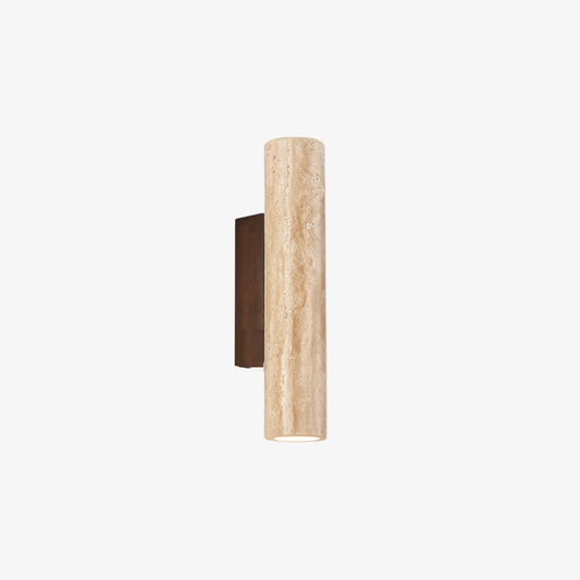 Modern Travertine Stone Wall Sconce - Wabi-Sabi Dual-Directional Wall Light