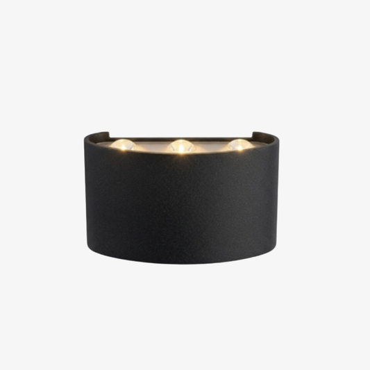 Modern Indoor - Outdoor Multi-Beam Up and Down Wall Sconce – Scalloped Fan Light Effect