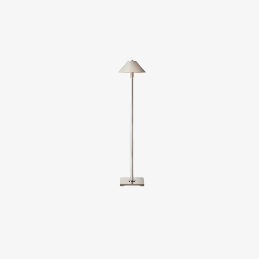Adjustable floor lamp with Metal Slope Shade and Knurled Detailing - Architectural
