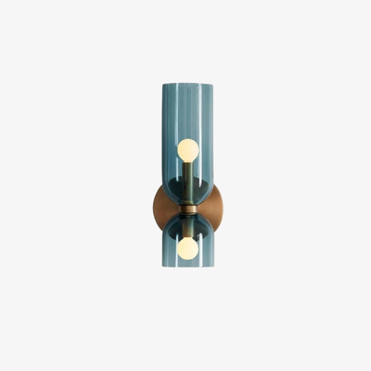 Modern Hourglass Glass Wall Sconce - Dual-Globe Geometric Wall Light