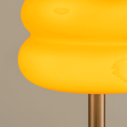 Table Lamp with Macaron Glass Shade - Modern Mid Century Aesthetic