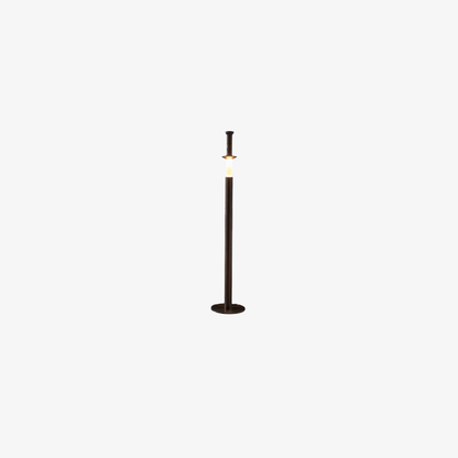 Floor lamp with Luminous Acrylic Break and Solid Metal Pole - Architectural