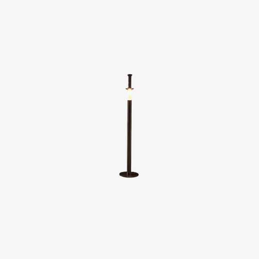 Floor lamp with Luminous Acrylic Break and Solid Metal Pole - Architectural