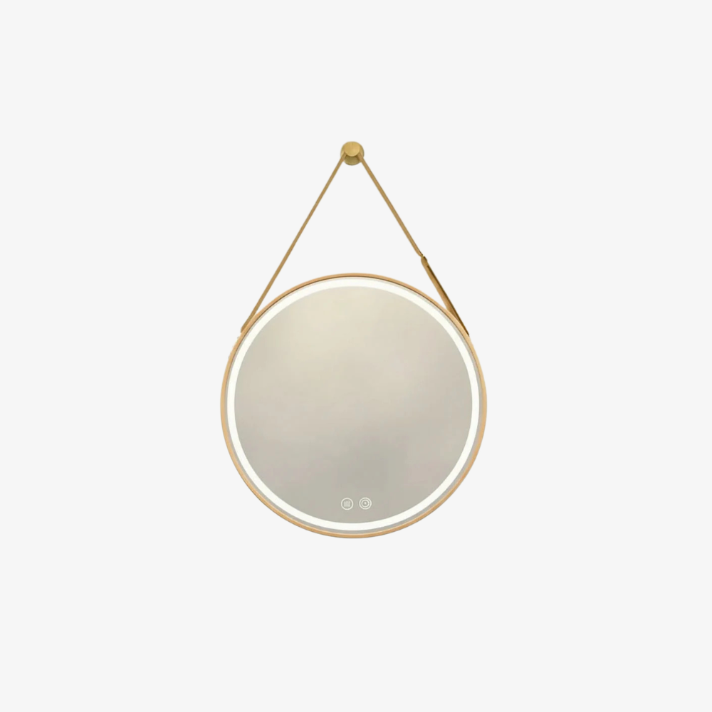 Led bathroom mirror with Integrated LED and Hanging Strap - Contemporary Sconce