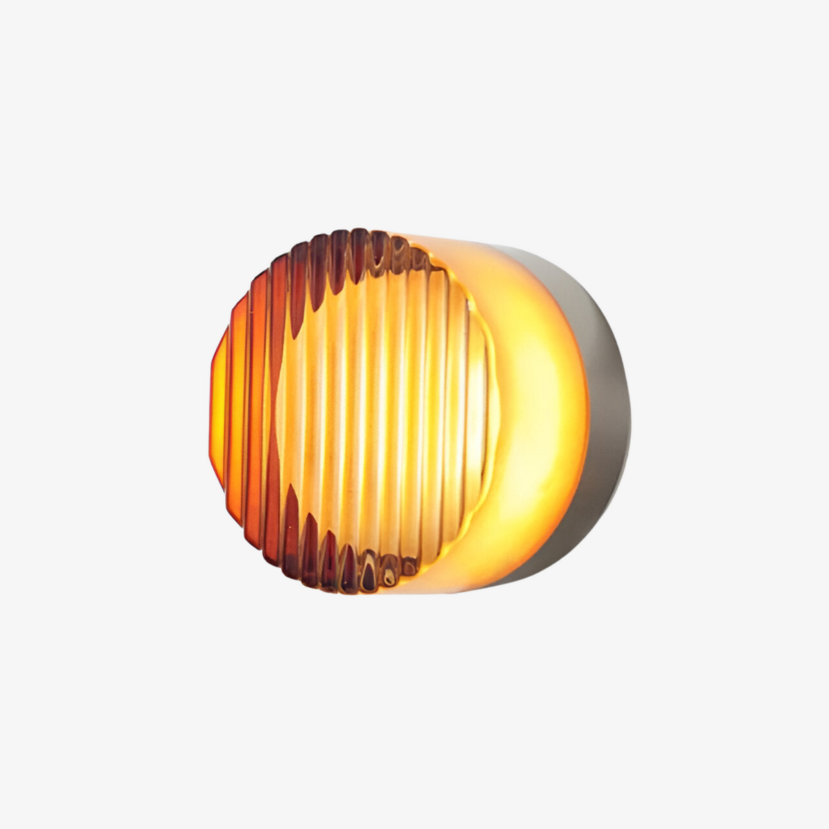 Round LED Wall Lamp with Textured Disk Shade - Modern Minimalist Sconce Light