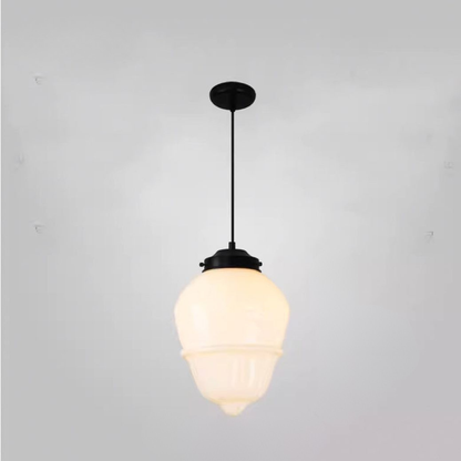 Architectural Frosted Glass Pendant Series — Minimalist Matte White Sconce