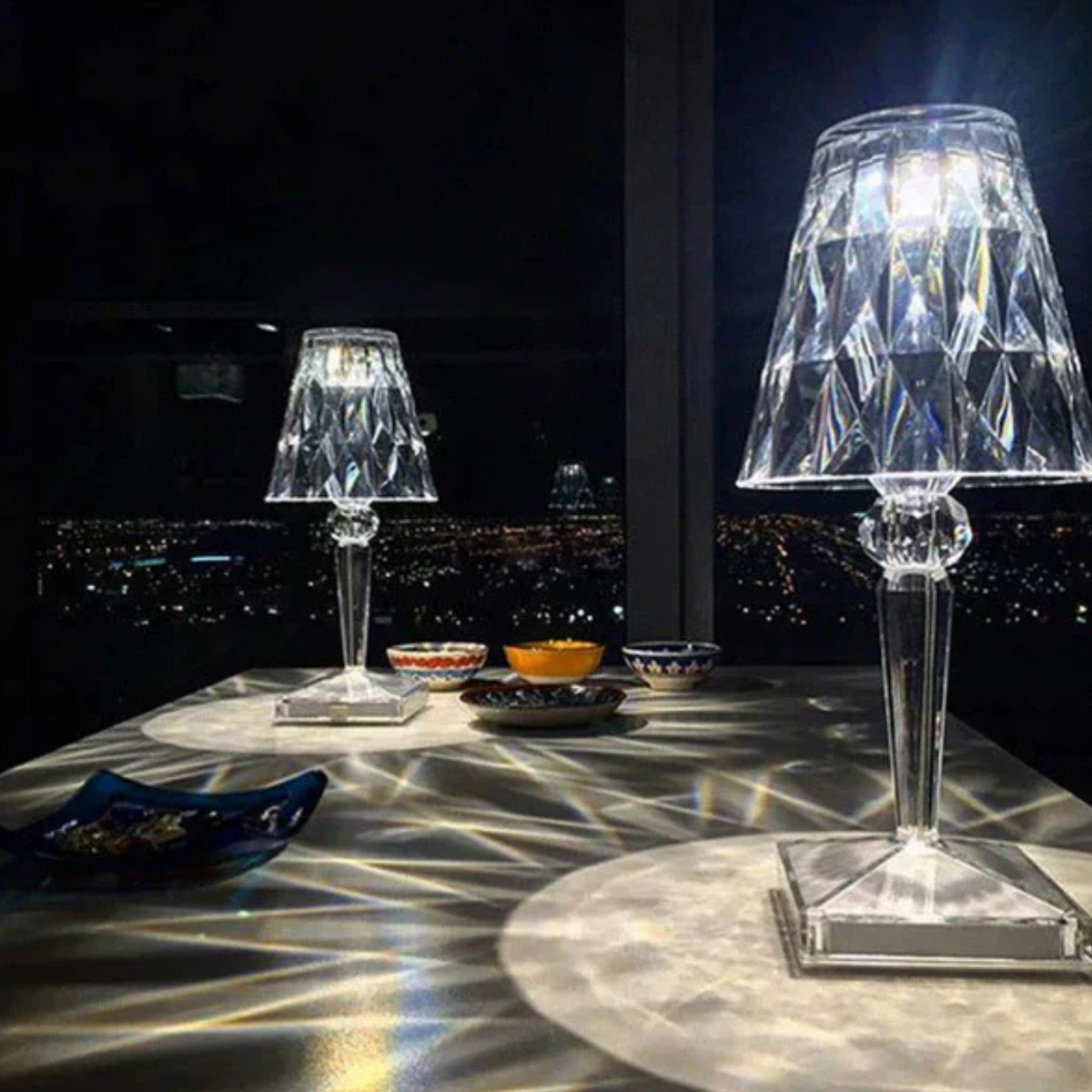 Rechargeable Cordless Crystal LED Lamp