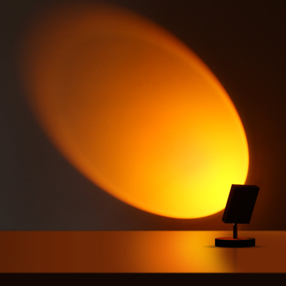 Modern Sunset Projector Lamp - Architectural Halo Mood Light for Photography