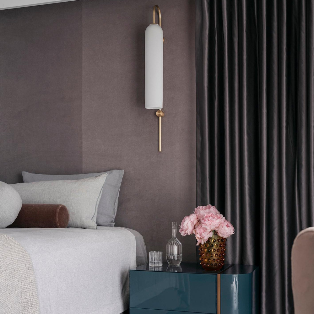 Modern Capsule Glass Wall Sconce - Elongated Gooseneck Pill Light