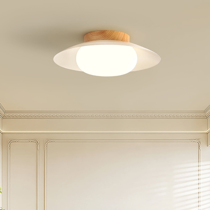 Low-Profile Acrylic Disk Ceiling Lamp - Architectural Cream LED Sconce