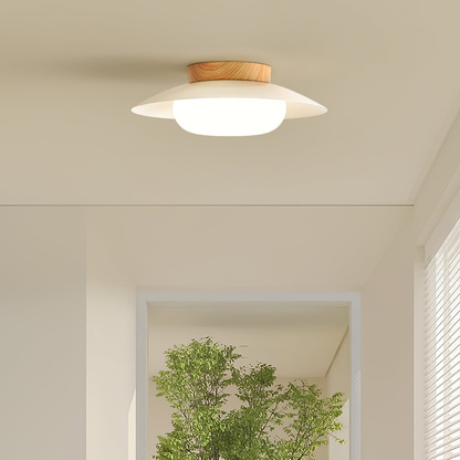 Low-Profile Acrylic Disk Ceiling Lamp - Architectural Cream LED Sconce