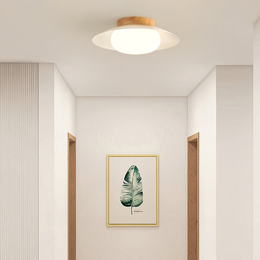 Low-Profile Acrylic Disk Ceiling Lamp - Architectural Cream LED Sconce