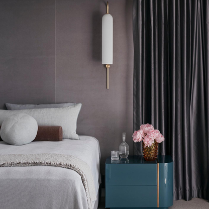 Modern Capsule Glass Wall Sconce - Elongated Gooseneck Pill Light