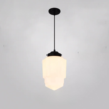 Architectural Frosted Glass Pendant Series — Minimalist Matte White Sconce