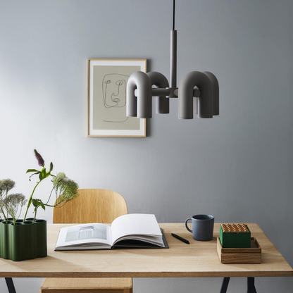 Modern U-Shaped Modular Chandelier - Sculptural Arch Tubular Pendant Light