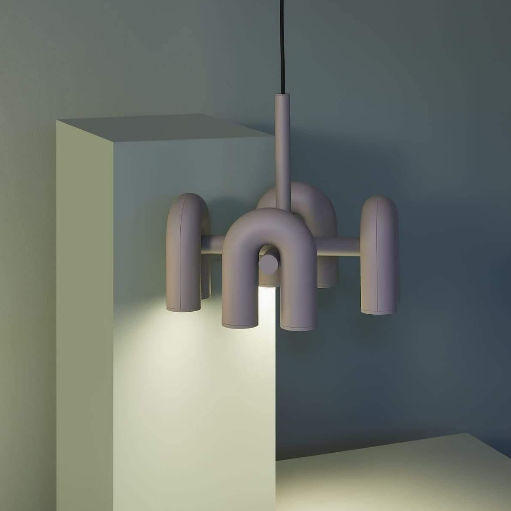 Modern U-Shaped Modular Chandelier - Sculptural Arch Tubular Pendant Light