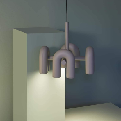 Modern U-Shaped Modular Chandelier - Sculptural Arch Tubular Pendant Light